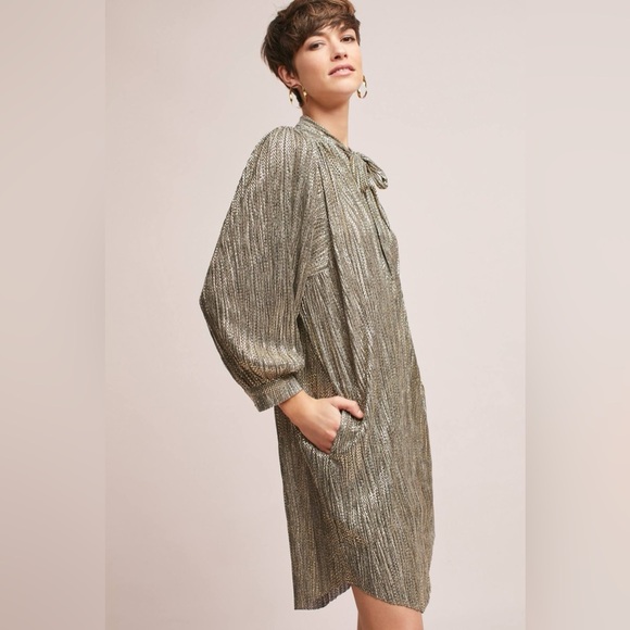 SABINA MUSÁYEV Tied Shimmer Tunic dress size small - Picture 12 of 16